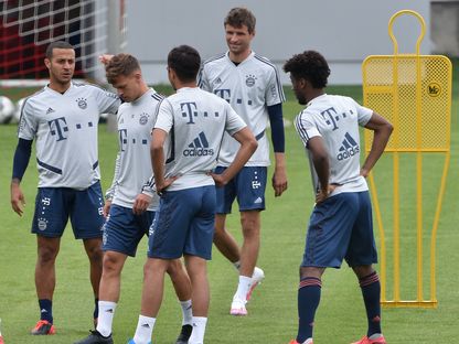 من تدريبات نادي بايرن ميونيخ - AFP