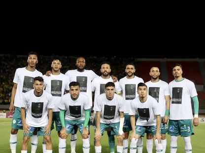 فريق الرجاء الرياضي قبل مواجهة المغرب الفاسي - 3 مايو 2023 - twitter/RCAofficiel