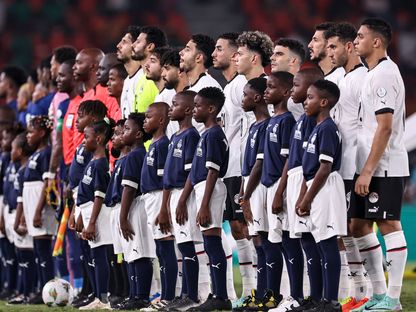 منتخبا مصر وكاب فيردي قبل انطلاق مواجهتهما في دور المجموعات بكأس أمم إفريقيا - AFP