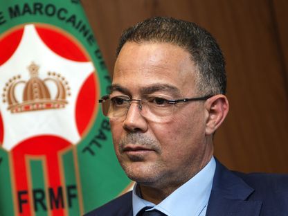 فوزي لقجع رئيس الجامعة الملكية المغربية لكرة القدم (اتحاد كرة القدم) - AFP