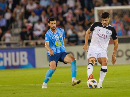 بغداد بو نجاح لاعب السط القطري خلال مواجهة الفيصلي الأردني - x/AlsaddSC