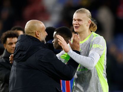 غوارديولا يمدح هالاند وينتقد فودين بعد فوز مانشستر سيتي على بالاس