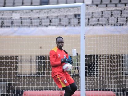 حارس أنغولا الثالث ليغاسون نافياني أليونزي - 14 نوفمبر 2024 - X/UgandaCranes