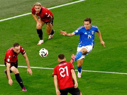 كييزا في مباراة إيطاليا وألبانيا بيورو 2024 - Reuters