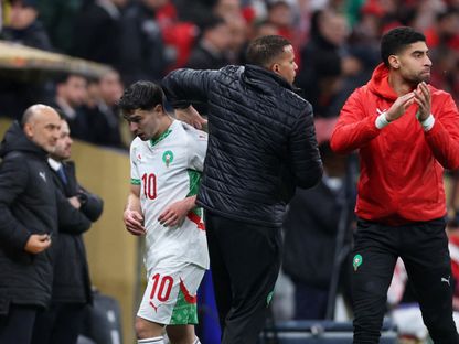 براهيم دياز لاعب المغرب أثناء استبداله أمام السنغال - 18 يناير 2026 - Reuters