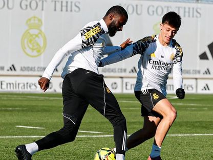 أنطونيو روديغر وأردا غولر في تدريبات ريال مدريد قبل مواجهة جيرونا بالدوري الإسباني - 28 نوفمبر 2025 - Real Madrid FC
