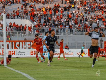 احتفال لاعبي الملعب التونسي بتسجيل هدف في مرمى النجم الساحلي بربع نهائي كأس تونس - 18 مايو 2025 - FB/@Stade Tunisien