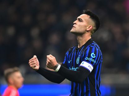 لاوتارو مارتينيز خلال مباراة بين إنتر ميلان وكومو - 6 ديسمبر 2025 - REUTERS