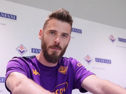 الإسباني دافيد دي خيا الوافد الجديد على فيورنتينا الإيطالي - 9 أغسطس 2024 - X/acffiorentina