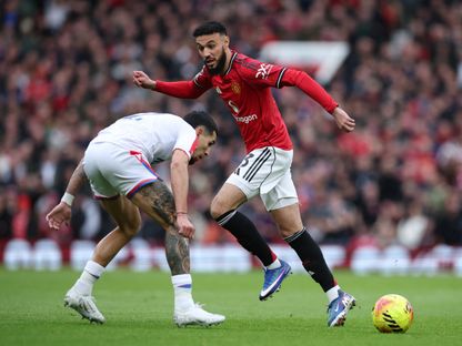 نصير مزراوي خلال مباراة مانشستر يونايتد وكريستال بالاس بالدوري الإنجليزي الممتاز - 1 مارس 2026 - Reuters