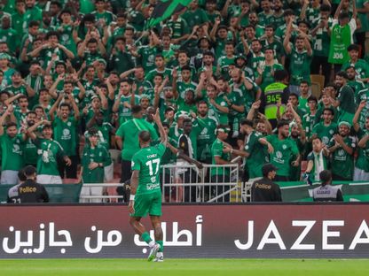 احتفال إيفان توني مهاجم الأهلي بتسجيل هدف في مرمى نيوم في دوري روشن السعودي - 28 أغسطس 2025 - X/@SPL