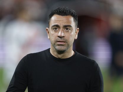 مدرب برشلونة تشافي هرنانديز قبل المباراة ضد رايو فاييكانو - 26 أبريل 2023 - Reuters 