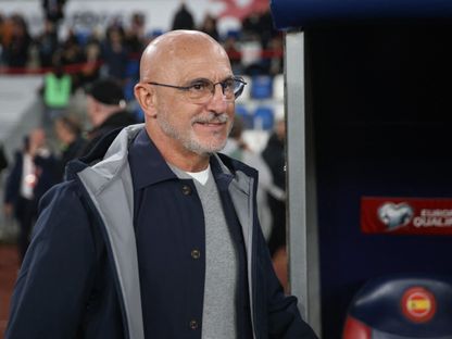دي لا فوينتي مدرب منتخب إسبانيا من مباراة جورجيا بتصفيات أوروبا المؤهلة لكأس العالم - 15 أفريل 2025 - Reuters
