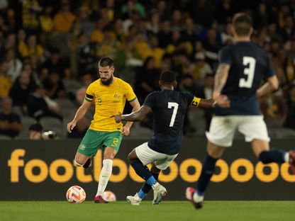 من مباراة أستراليا والإكوادور الودية - 28 مارس 2023  - twitter7@Socceroos 