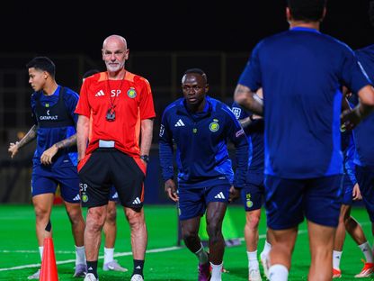 ساديو ماني في تدريبات النصر قبل مواجهة التعاون في دوري روشن السعودي - 14 مايو 2025 - X/@AlNassrFC