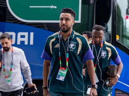 من وصول سالم الدوسري لملعب مرسيدس بنز لمواجهة إسبانيا في كأس العالم - 21 يونيو 2026 - X/@SaudiNT