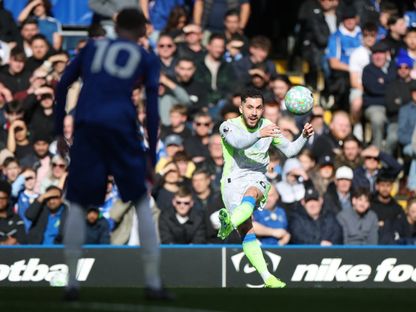 ريان شرقي خلال مباراة تشيلسي ومانشستر سيتي بالدوري الإنجليزي الممتاز - 12 أبريل 2026 - Reuters