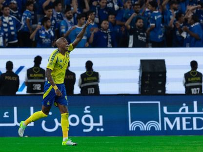 أندرسون تاليسكا لاعب النصر يحتفل بتسجيل هدف في مرمى الهلال بالدوري السعودي - 1 نوفمبر 2024 - X/@SPL