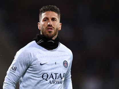 لاعب باريس سان جيرمان سيرجيو راموس خلال مباراة لانس - 1 يناير 2023 - Getty