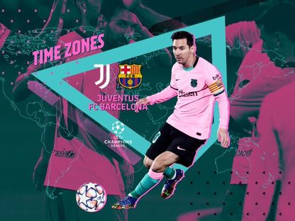 إعلان لمباراة يوفنتوس وبرشلونة - حساب نادي برشلونة في تويتر