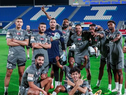 نيمار وبقية لاعبي الهلال السعودي في حصة تدريبية - 24 سبتمبر 2023 - X/@Alhilal_FC