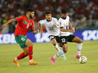 من مباراة المغرب ومصر في نهائي كأس إفريقيا تحت 23 سنة - 9 يوليو 2023 - Twitter/caf_online_AR