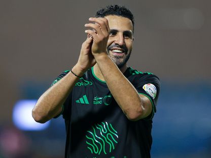 رياض محرز بقميص فريقه الجديد الأهلي السعودي - 17 أغسطس 2023 - twitter/ALAHLI_FC