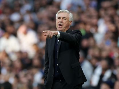 أنشيلوتي خلال مواجهة ريال مدريد وجيرونا - رويترز