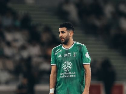 رياض محرز لاعب النادي الأهلي خلال مباراة الخليج بالدوري السعودي - 30 ديسمبر 2023 - X/@ALAHLI_FC 