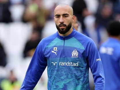 حيماد عبدلي قبل مباراة أولمبيك مارسيليا وستراسبورغ بالدوري الفرنسي - 14 فبراير 2026 - Reuters