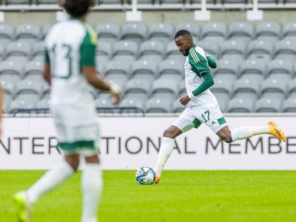 حسان تمبكتي لاعب المنتخب السعودي خلال مباراة كوريا الجنوبية الودية - 12 سبتمبر 2023 - X/SaudiNT
