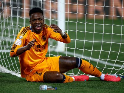 فينيسيوس جونيور نجم ريال مدريد خلال مباراة ليغانيس بكأس الملك الإسباني - 5 فبراير 2025 - Reuters