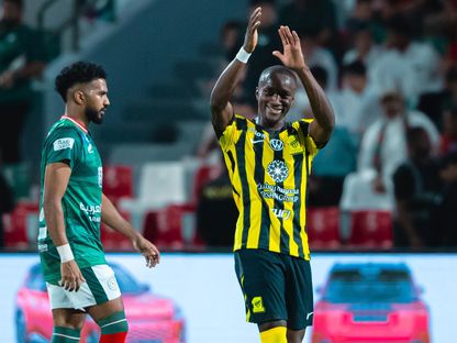 موسى ديابي بعد تسجيله هدفاً للاتحاد في مرمى الاتفاق - 14 مايو 2026 - X/@SPL