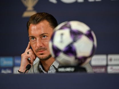 ماتياس يايسله مدرب الأهلي في مؤتمر صحفي قبل مواجهة الدحيل في دوري أبطال آسيا للنخبة - 12 أبريل 2026 - X@aawsat_spt