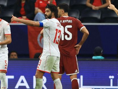 فرجاني ساسي في مباراة تونس وقطر بكأس العرب - 7 ديسمبر 2025 - Reuters