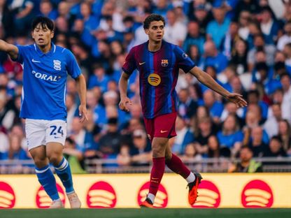 حمزة عبد الكريم في مباراة برشلونة وبيرمنغهام سيتي الودية - أغسطس 2026 - barcelona/x