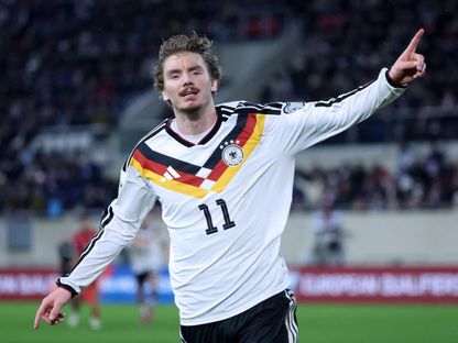 نيك فولتماده يحتفل بهدفه في مباراة لوكسمبورغ وألمانيا - 14 نوفمبر 2025 - Reuters