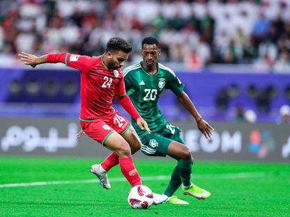 تميم البلوشي لاعب منتخب عمان خلال مواجهة السعودية في كأس آسيا - 16 يناير 2024 - x/Oman_NT