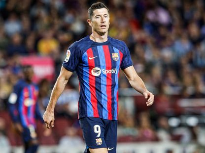 روبرت ليفاندوفسكي خلال مباراة بين برشلونة وريال سوسيداد - 20 مايو 2023 - NurPhoto via AFP
