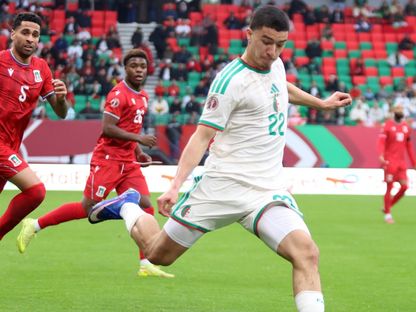 إبراهيم مازة من مباراة غينيا الاستوائية والجزائر بكأس أمم إفريقيا - 31 ديسمبر 2025 - FB/Équipe d'Algérie de football