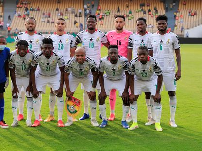 منتخب غانا قبل مباراة ضد المغرب في الكاميرون - 10 يناير 2022  - REUTERS