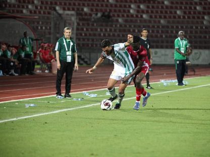 من مباراة الجزائر والسودان بدورة الألعاب العربية - 5 يوليو 2023  - Twitter/@UAFAAC