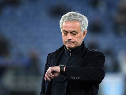 جوزيه مورينيو المدرب السابق لروما خلال مباراة ضد لاتسيو - 10 يناير 2024 - Reuters
