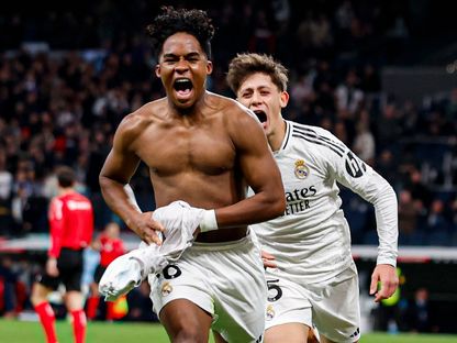 إندريك يحتفل بهدفه في فوز ريال مدريد على سيلتا فيغو 5-2 بكأس ملك إسبانيا - 17 يناير 2025 - X@realmadrid