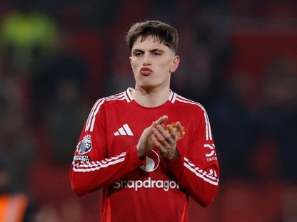 أليخاندرو غارناتشو لاعب مانشستر يونايتد خلال مواجهة ساوثهامبتون - 19 يناير 2025 - Reuters