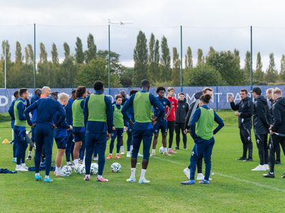 لاعبو فريق باريس إف سي خلال تدريبات الفريق - 11 أكتوبر 2024 - @ParisFC