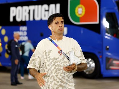 جواو كانسيلو قبل مباراة إسبانيا والبرتغال في ثمن نهائي كأس العالم - 6 يوليو 2026 - Reuters