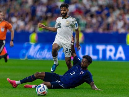 محمد أبو الشامات خلال مباراة السعودية والرأس الأخضر بكأس العالم - 27 يونيو 2026 - Reuters