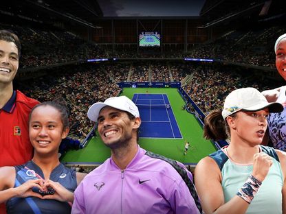 صورة تجمع نجوم التنس الذي سيشاركوا في بطولة أميركا المفتوحة للتنس - usopen.org