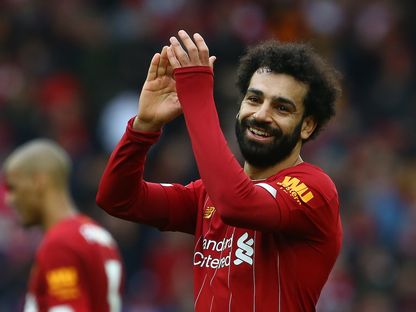 المحترف المصري محمد صلاح نجم فريق ليفربول الإنجليزي - AFP